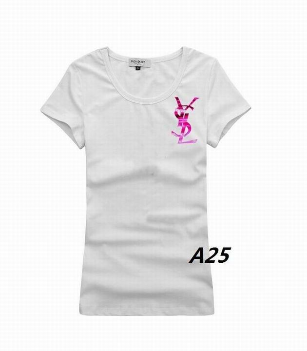 YSL short round collar T woman S-XL-020